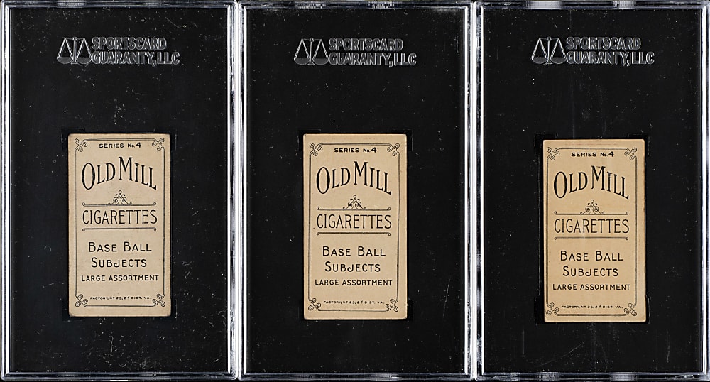 1910 T210 Old Mill Tobacco "Series 4" Va. Valley League Near-Complete Set (47/49) Including 16 SGC-Graded Cards