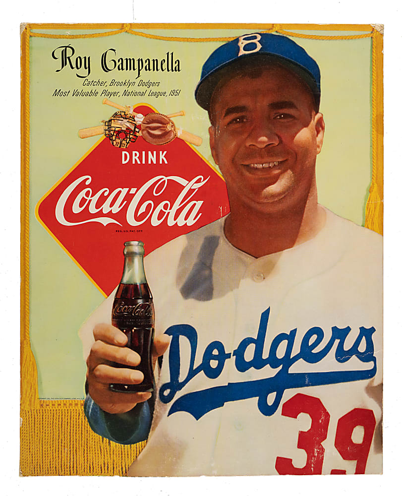 1952 Roy Campanella Coca-Cola Stand-Up Counter Advertising Display