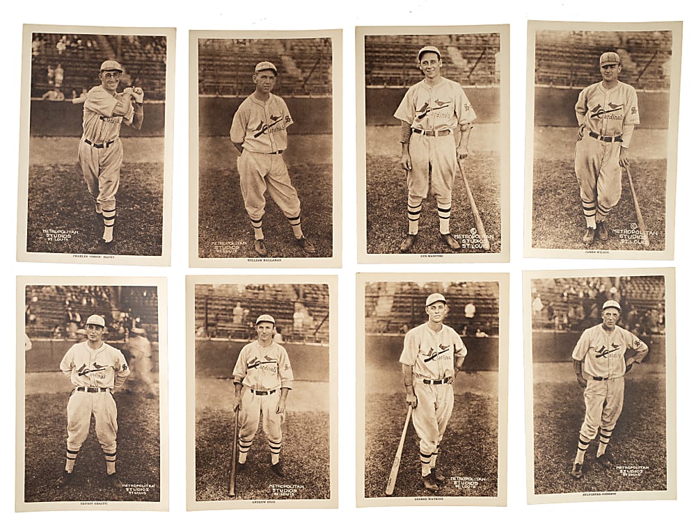1931 Metropolitan Studio St. Louis Cardinals Partial Set (16/30) Including Grimes, Haines, Frisch, and Bottomley