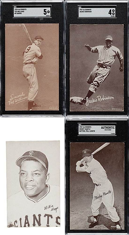 1939-1946 W462 Salutation Exhibits and 1947-1966 Exhibits Collection (130) Including 53 Hall of Famers