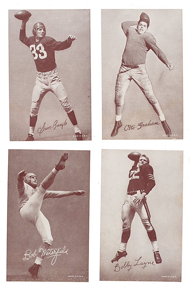 High-Grade 1948-1952 W468 Football Exhibits Partial Set (35/59)