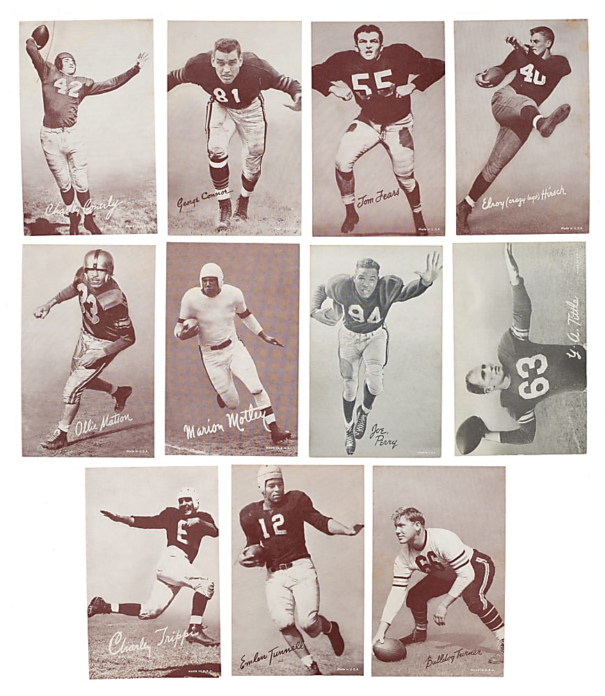 High-Grade 1948-1952 W468 Football Exhibits Partial Set (35/59)