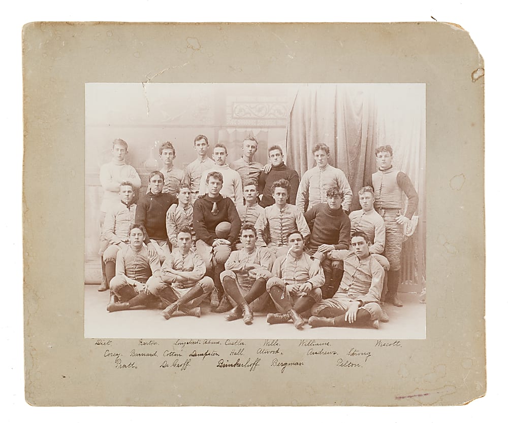 Circa 1880s New England Prep Football Team Photograph