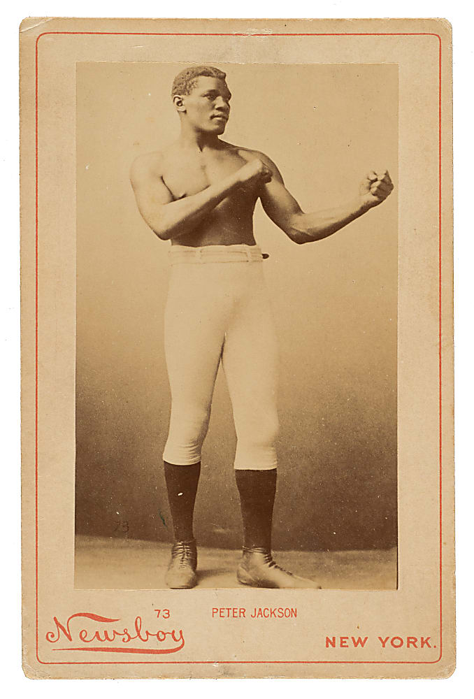 1895 N566 Newsboy Tobacco Cabinet Boxing Peter Jackson