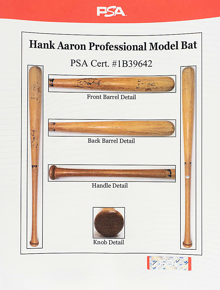 1971 Hank Aaron Atlanta Braves Game-Used Bat PSA/DNA GU 7