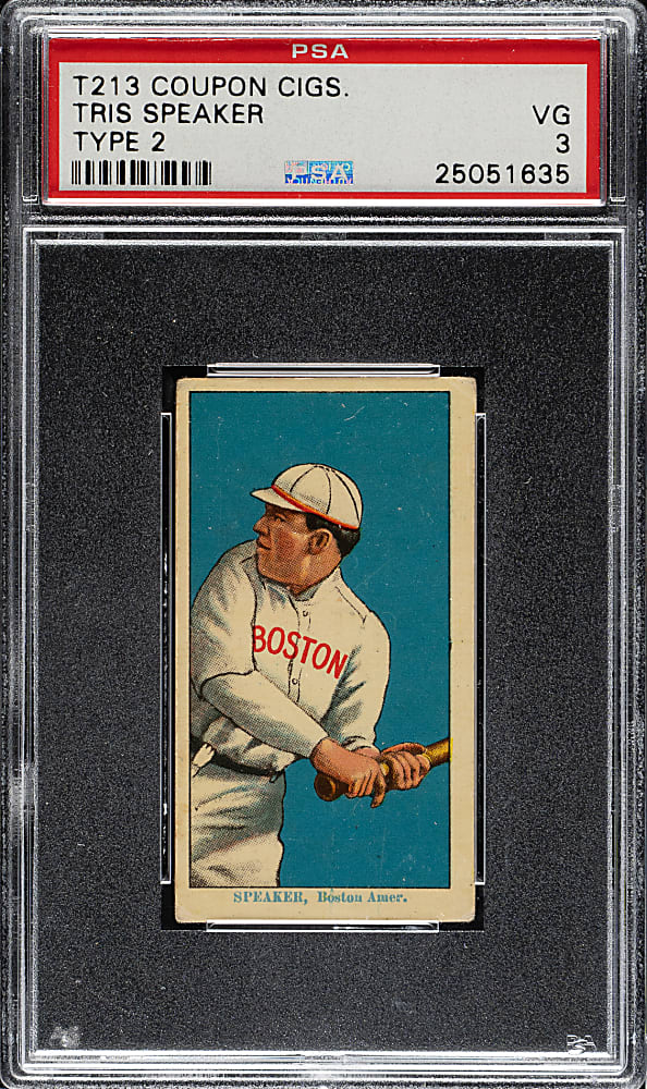 1914 T213 Coupon Cigarettes (Type 2) Tris Speaker PSA VG 3