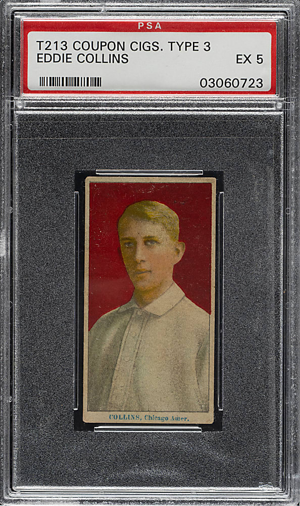 1919 T213 Coupon Cigarettes (Type 3) Eddie Collins PSA EX 5