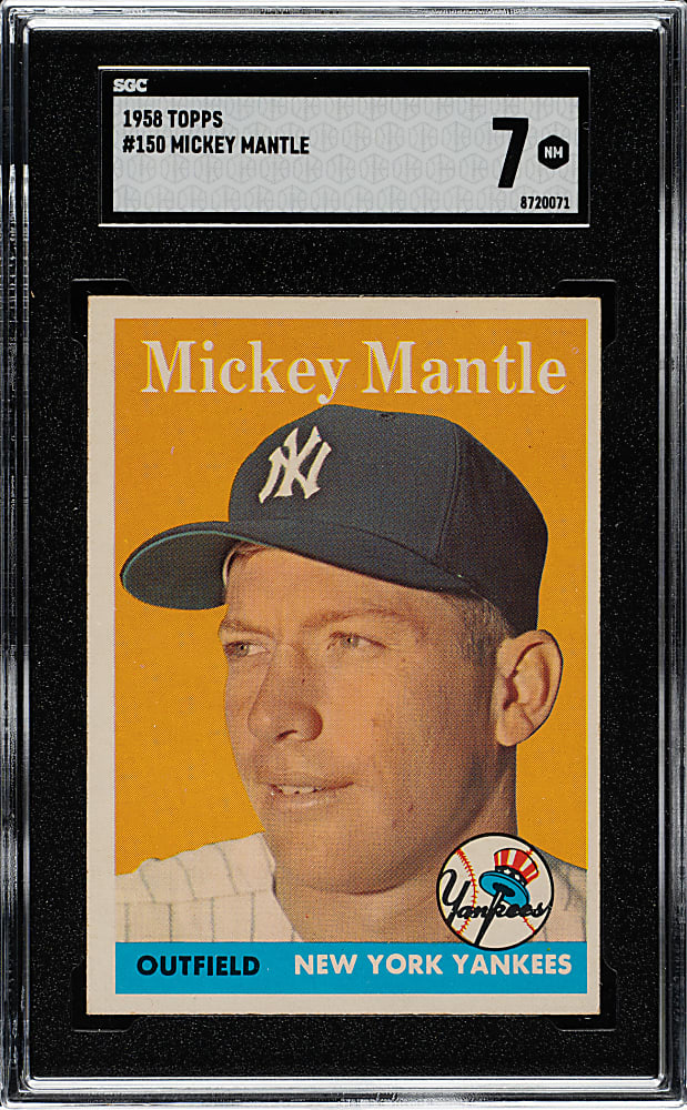 1958 Topps #150 Mickey Mantle SGC NM 7