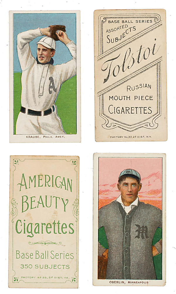 1909-1911 T206 White Border Collection (15) - All Cycle, American Beauty, Sovereign, and Tolstoi Backs