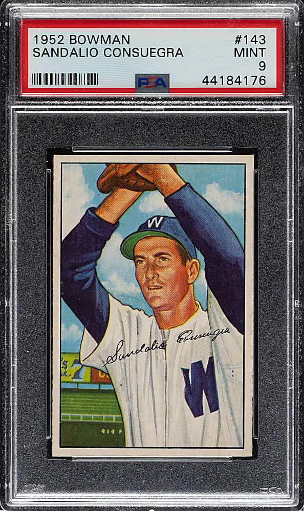 1952 Bowman #143 Sandalio Consuegra PSA MINT 9 - Highest Graded!