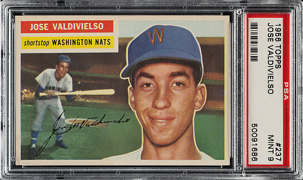 1956 Topps #237 Jose Valdivielso PSA MINT 9