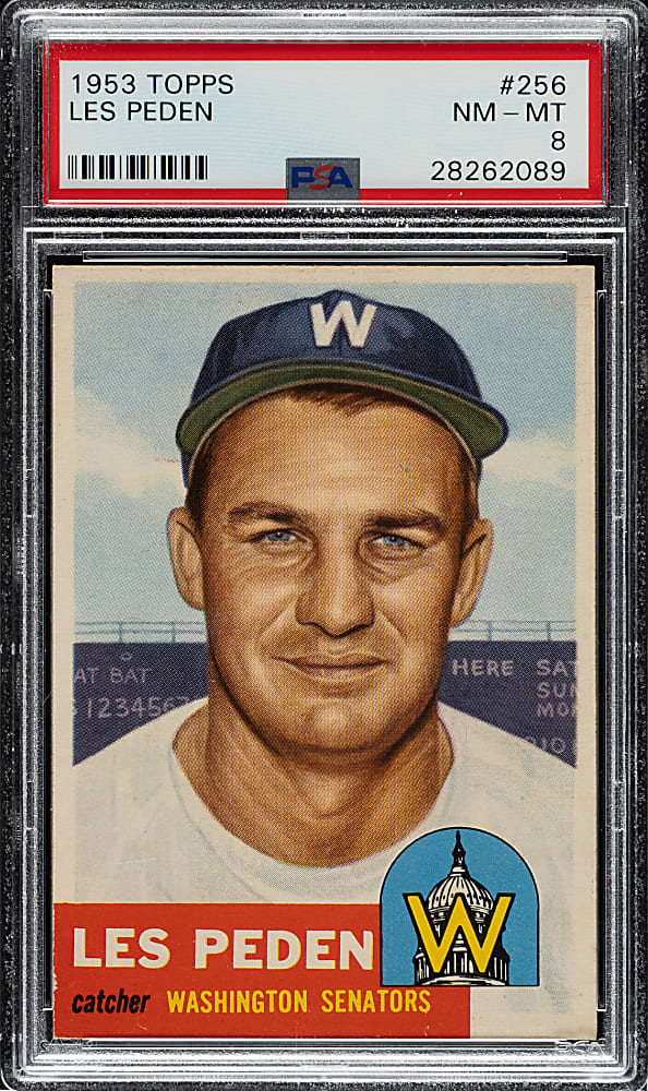 1953 Topps #256 Les Peden PSA NM-MT 8