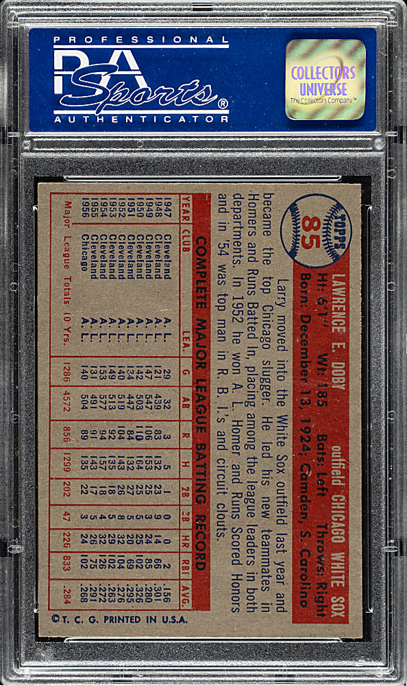 1957 Topps #85 Larry Doby PSA NM-MT 8