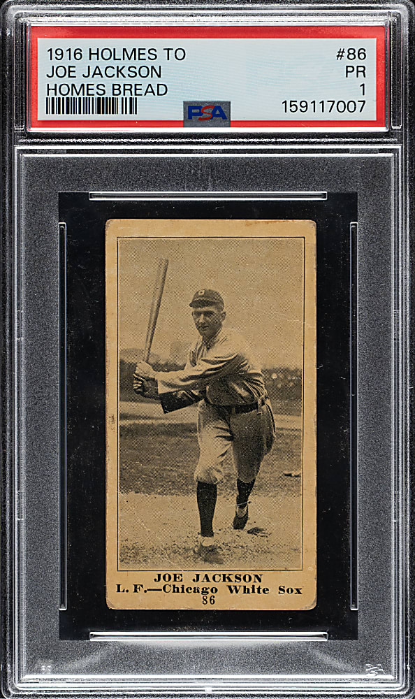 Newly Discovered 1916 Holmes to Homes Bread #86 Joe Jackson PSA POOR 1 - The Only PSA-Graded Example!