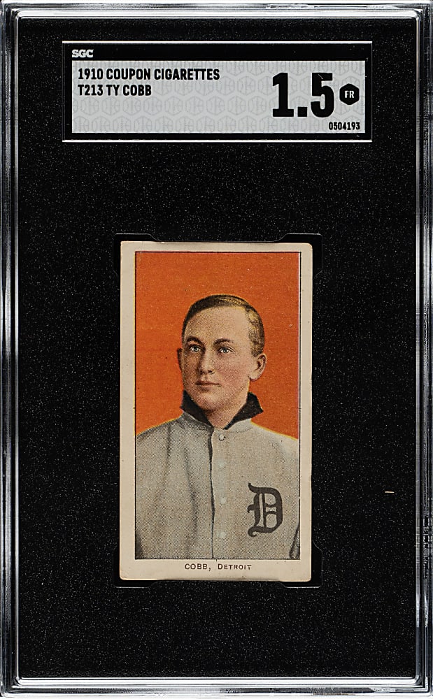 1910 T213 Coupon Cigarettes (Type 1) Ty Cobb Portrait SGC FAIR 1.5