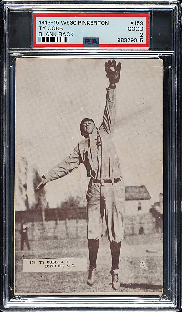 1913-1915 "Pinkerton" Postcard #159 Ty Cobb PSA GOOD 2