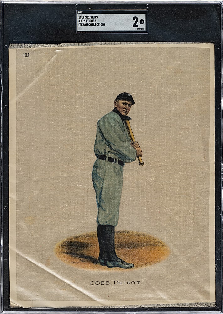 1912 S81 Large Silk Premium #102 Ty Cobb SGC GOOD 2