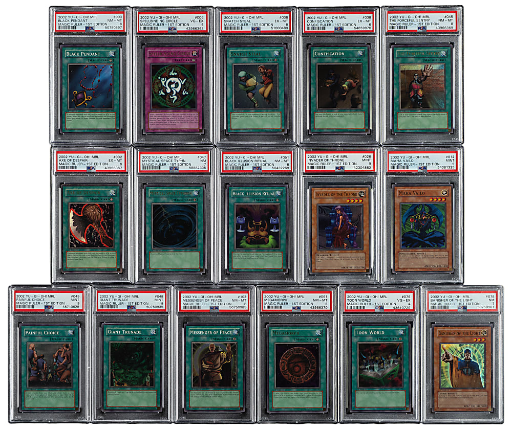 2002 Yu-Gi-Oh! Magic Ruler 1st Edition PSA-Graded Near-Complete Set (102/104)