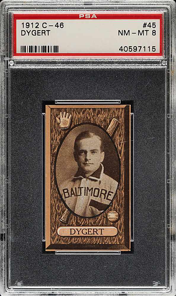 1912 C46 Imperial Tobacco #45 James Dygert PSA NM-MT 8 -1 of 2 - Highest Graded!