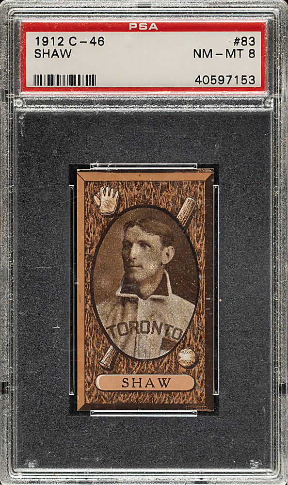 1912 C46 Imperial Tobacco #83 Al Shaw PSA NM-MT 8 -1 of 2 - Highest Graded!