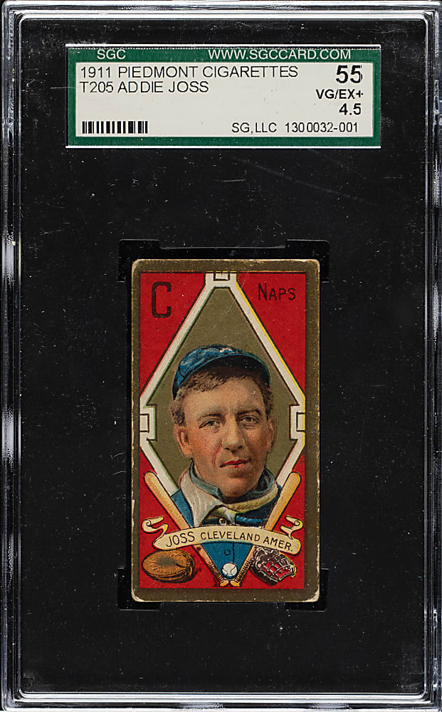 1911 T205 Gold Border Addie Joss SGC VG/EX+ 55