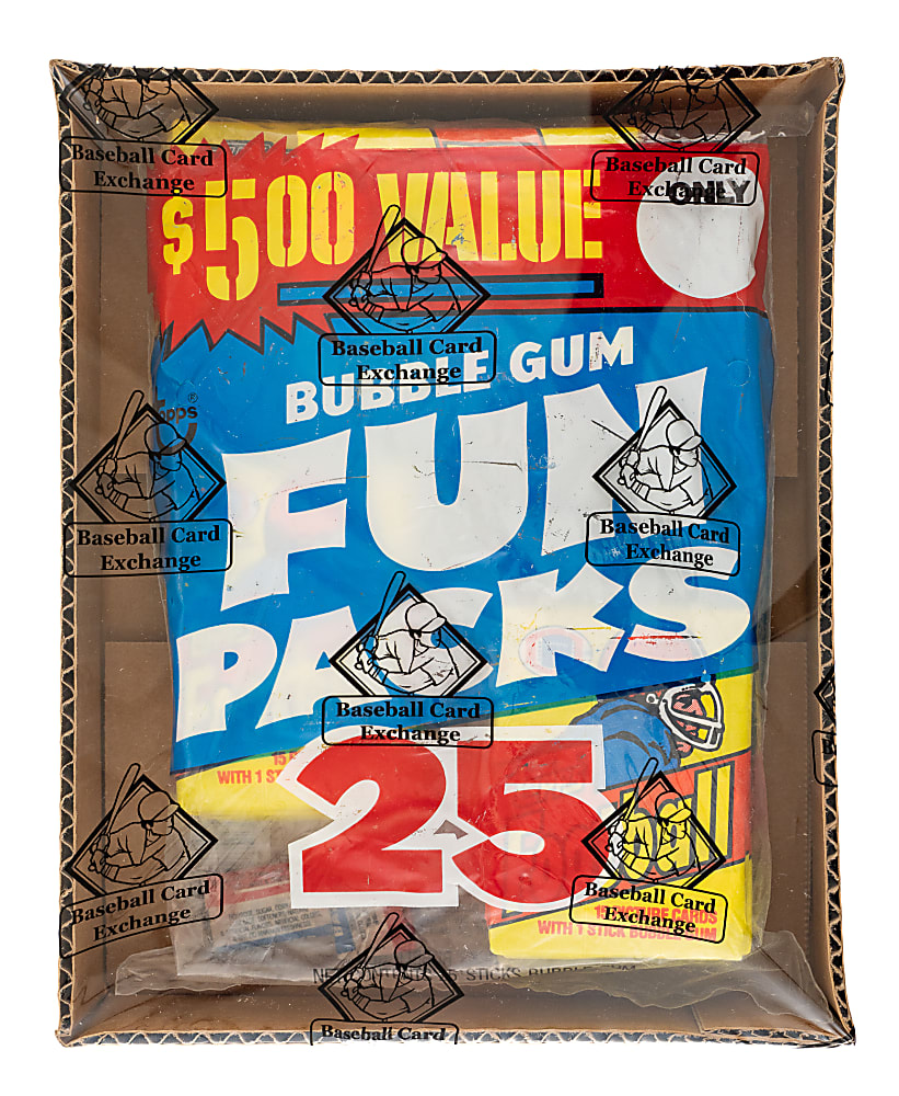 1981 Topps "Fun Packs" Unopened Bag (25 Packs) Including Twelve Football and Four Football Stickers - BBCE