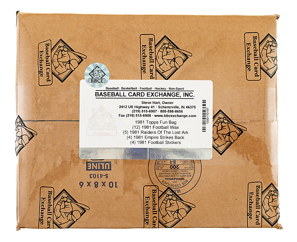 1981 Topps "Fun Packs" Unopened Bag (25 Packs) Including Twelve Football and Four Football Stickers - BBCE