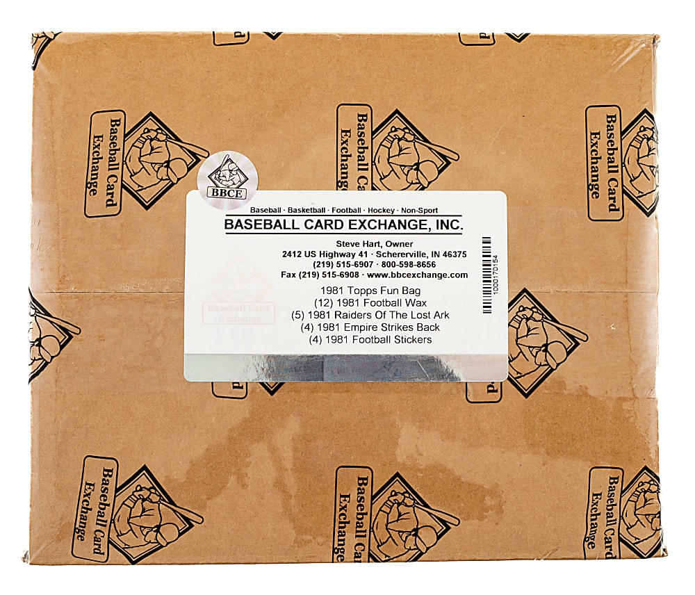 1981 Topps "Fun Packs" Unopened Bag (25 Packs) Including Twelve Football and Four Football Stickers - BBCE