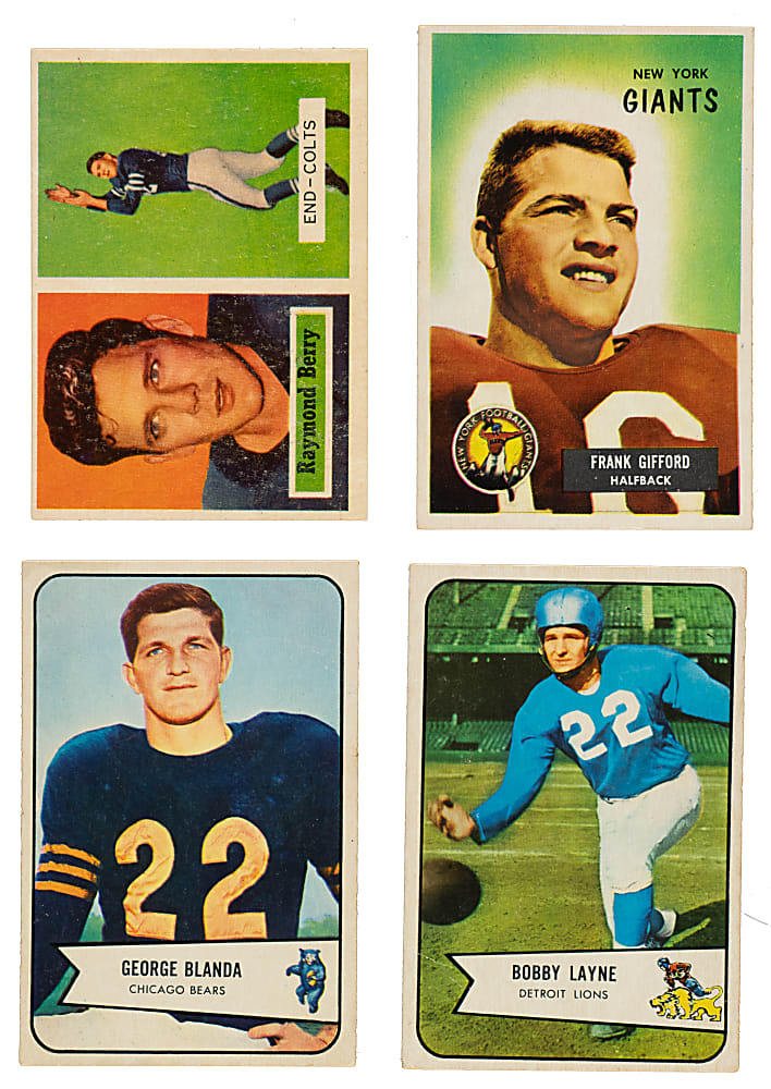 1953 to 1957 Bowman and Topps Football Collection (305) Including Gifford, Berry Rookie, and Blanda Rookie
