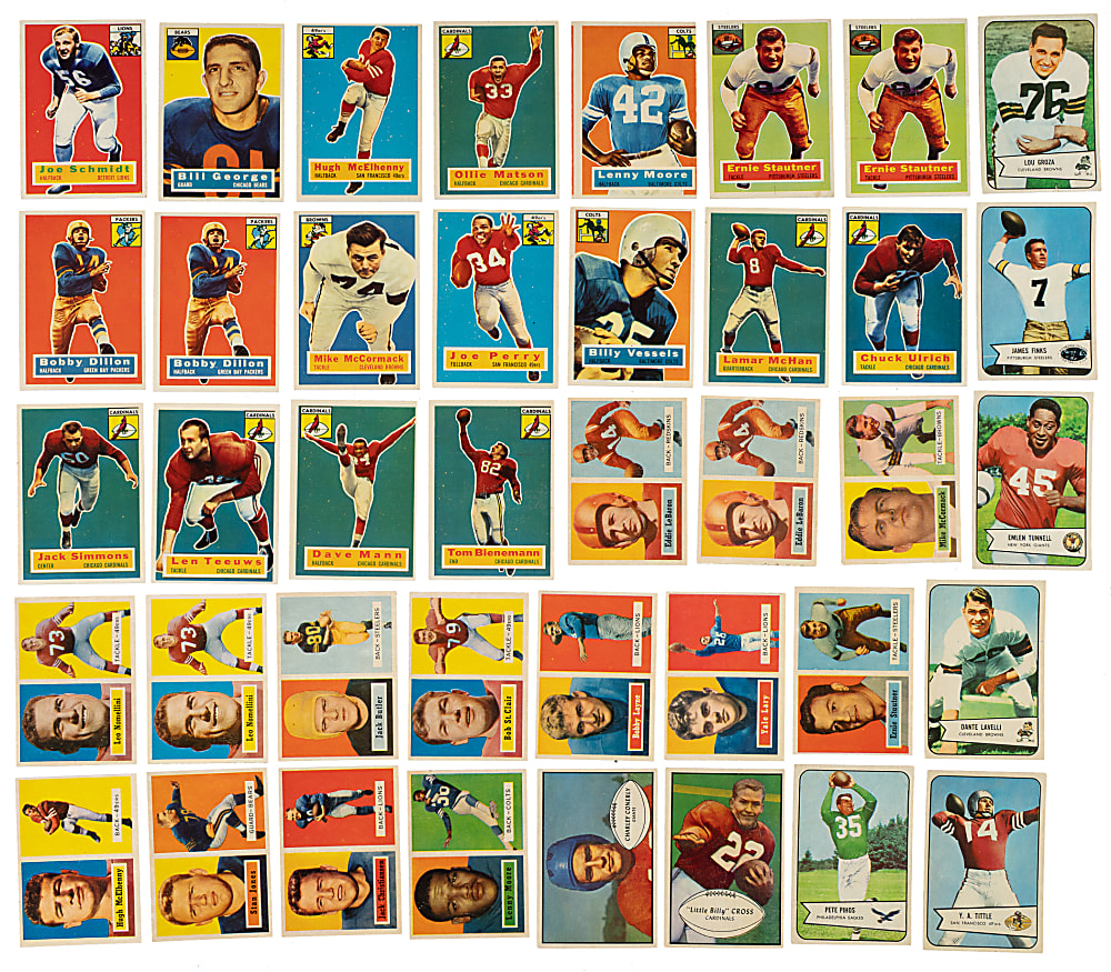 1953 to 1957 Bowman and Topps Football Collection (305) Including Gifford, Berry Rookie, and Blanda Rookie