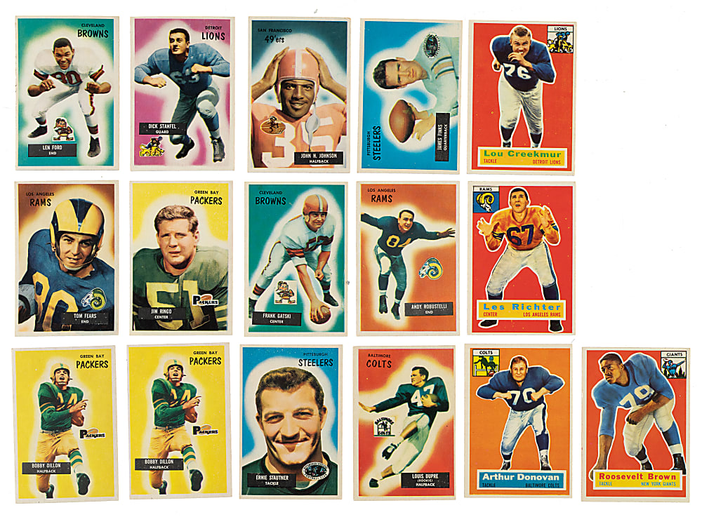 1953 to 1957 Bowman and Topps Football Collection (305) Including Gifford, Berry Rookie, and Blanda Rookie