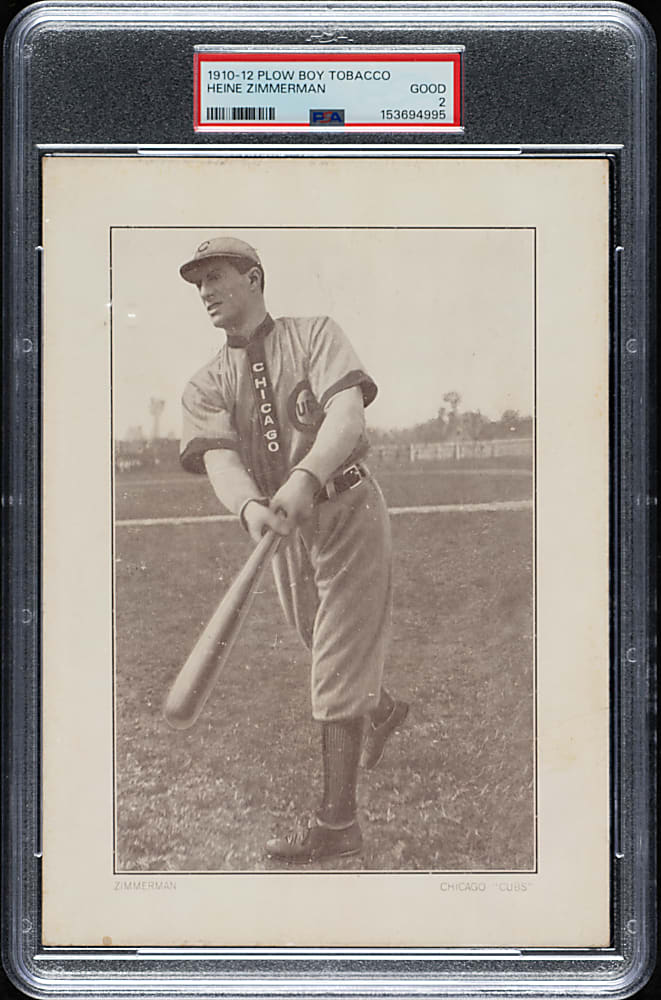 1910-1912 Plow Boy Tobacco Heine Zimmerman PSA GOOD 2 - Ad Back - The Only PSA-Graded Example!