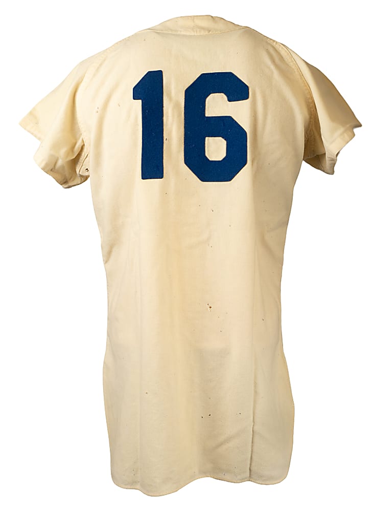 1957 Ken Lehman Brooklyn Dodgers Game-Used Home Jersey MEARS A8
