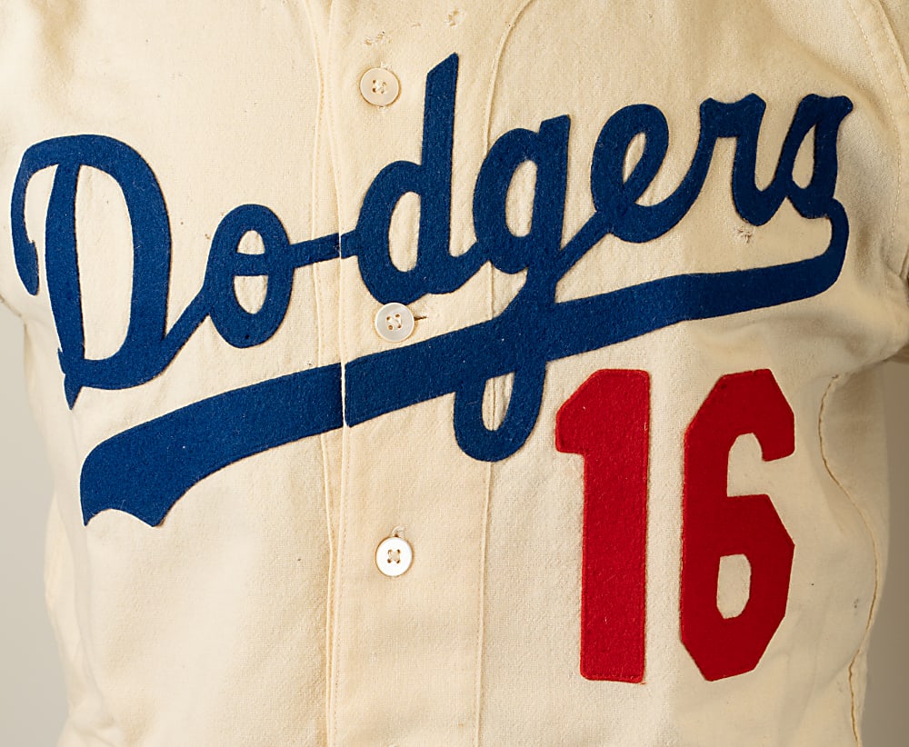 1957 Ken Lehman Brooklyn Dodgers Game-Used Home Jersey MEARS A8
