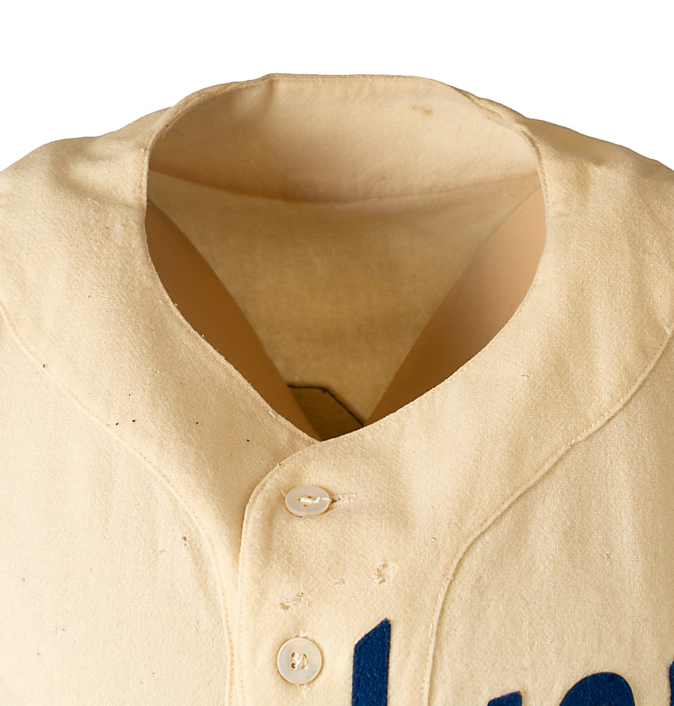 1957 Ken Lehman Brooklyn Dodgers Game-Used Home Jersey MEARS A8