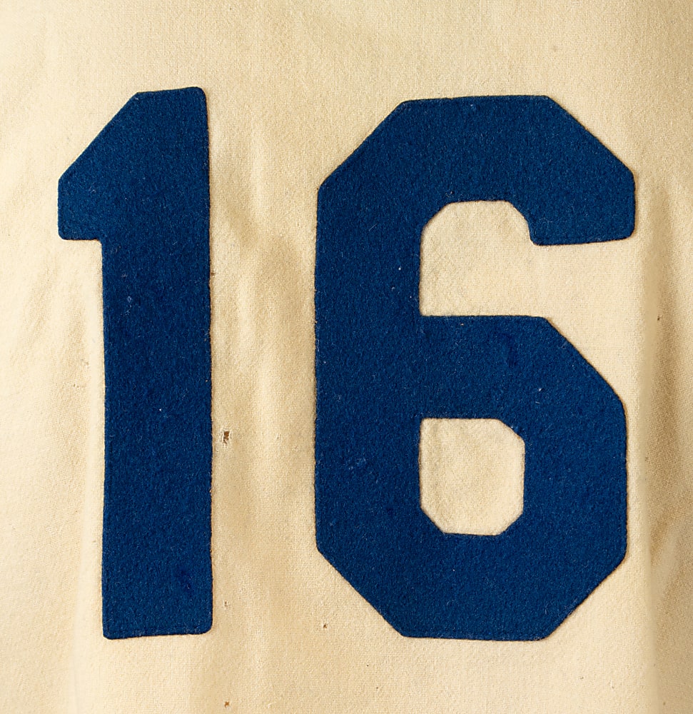 1957 Ken Lehman Brooklyn Dodgers Game-Used Home Jersey MEARS A8