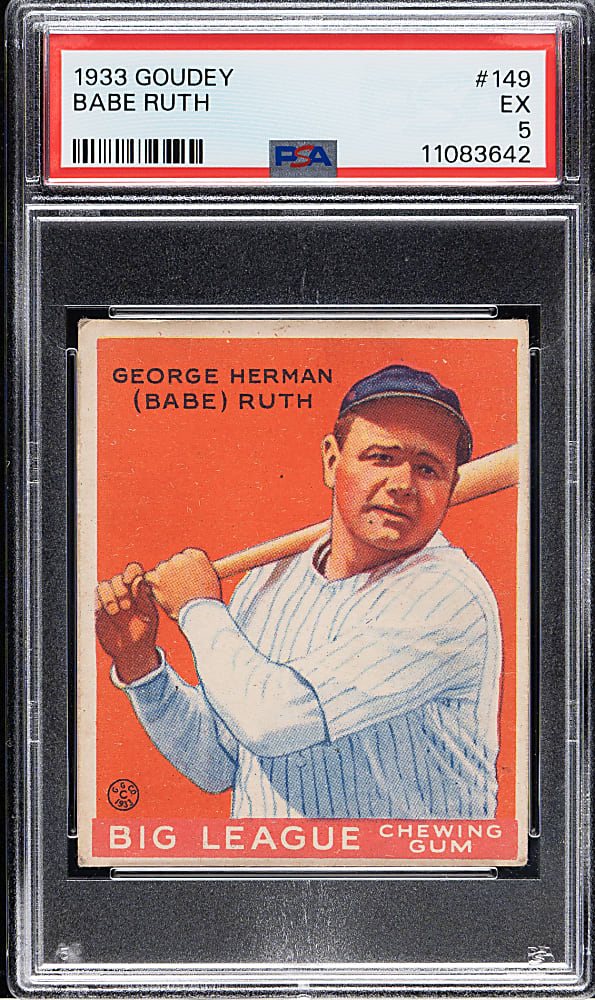 1933 R319 Goudey #149 Babe Ruth PSA EX 5