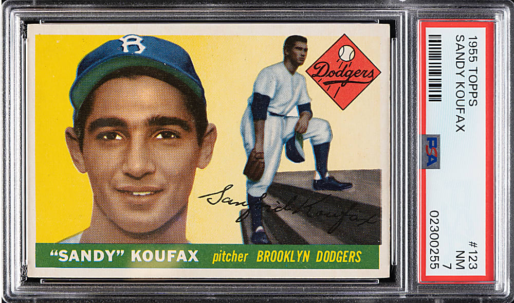 1955 Topps #123 Sandy Koufax Rookie PSA NM 7