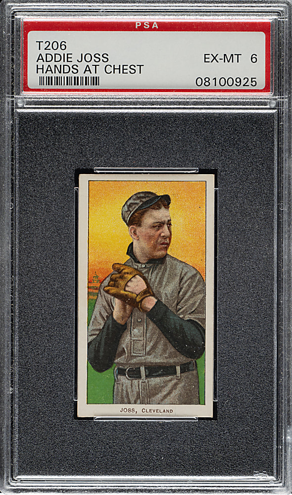 1909-1911 T206 White Border Addie Joss Pitching PSA EX-MT 6