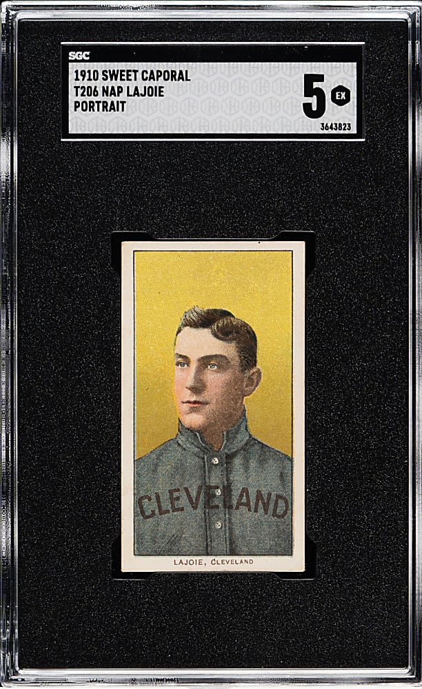 1909-1911 T206 White Border Nap Lajoie Portrait SGC EX 5
