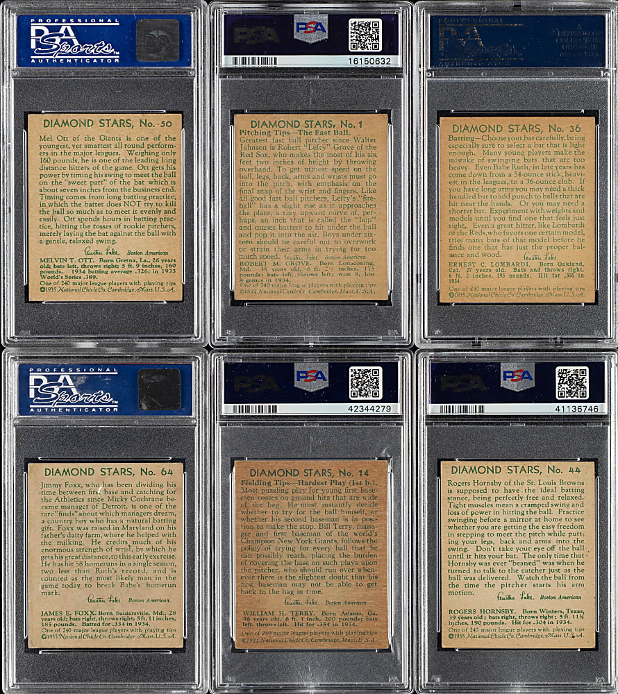 1934-1936 R327 Diamond Stars Complete Set (108): #16 PSA Set Registry (5.10 GPA)