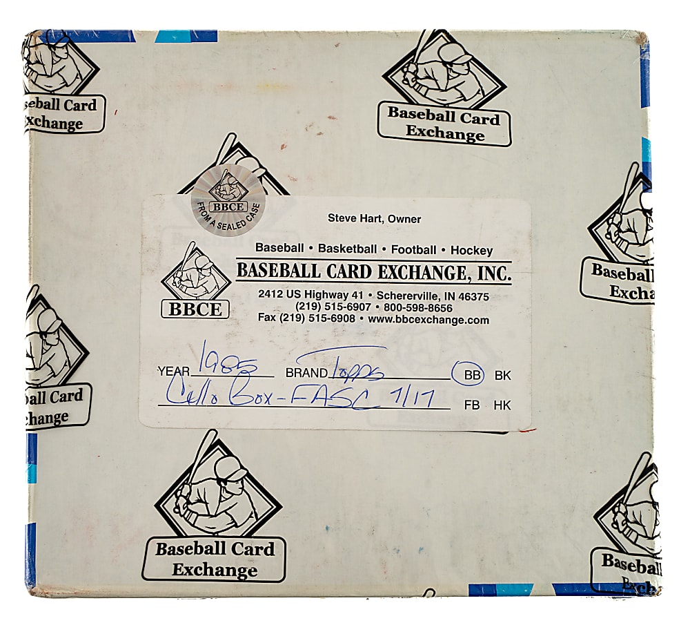 1985 Topps Unopened Cello Box (24 Packs) - BBCE - From a Sealed Case (FASC)