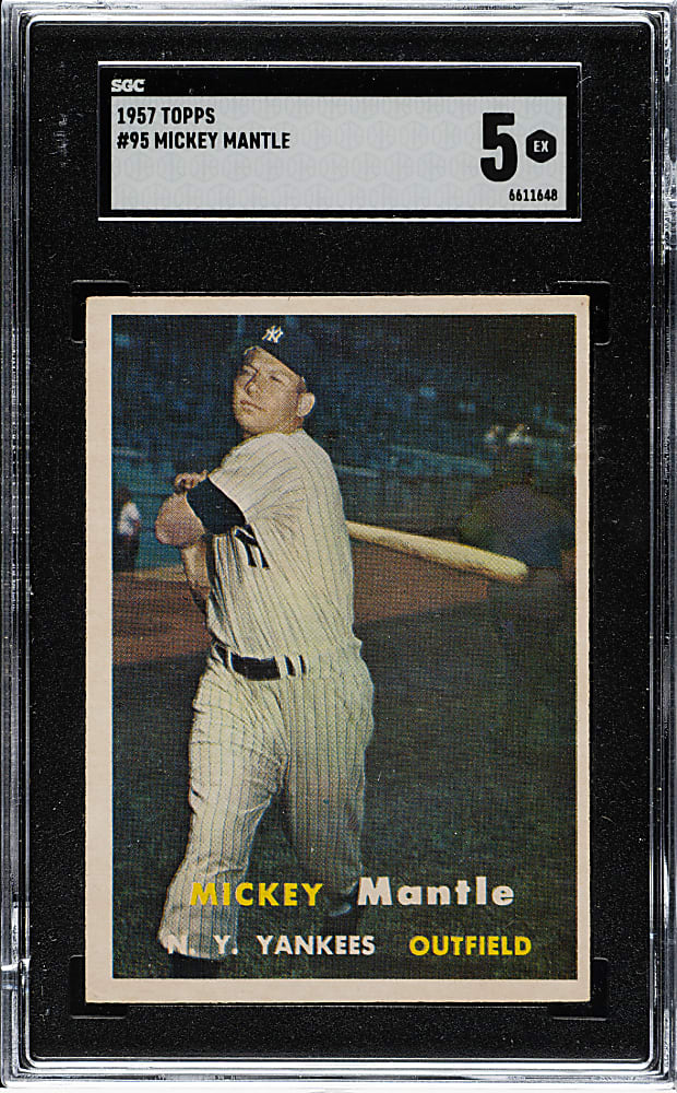1957 Topps #95 Mickey Mantle SGC EX 5