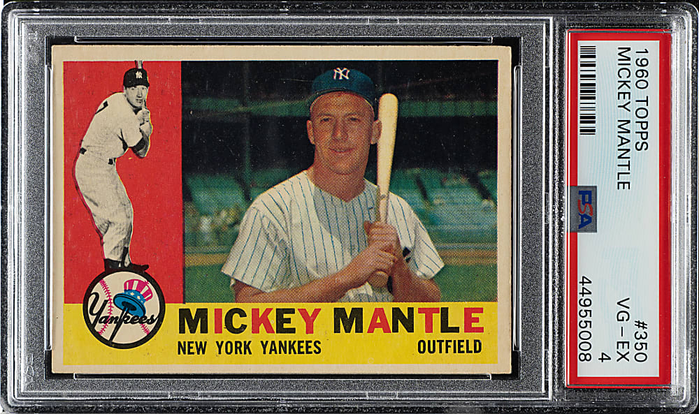 1960 Topps #350 Mickey Mantle PSA VG-EX 4