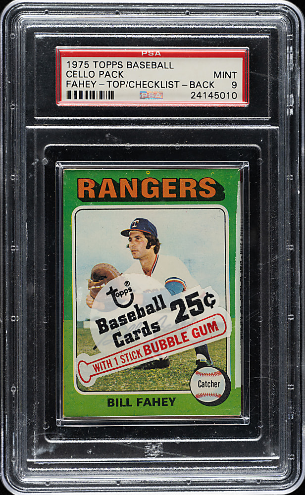 1975 Topps Unopened Cello Pack PSA MINT 9