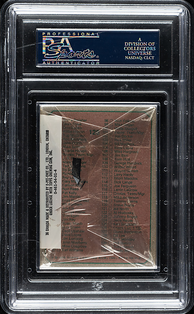 1975 Topps Unopened Cello Pack PSA MINT 9