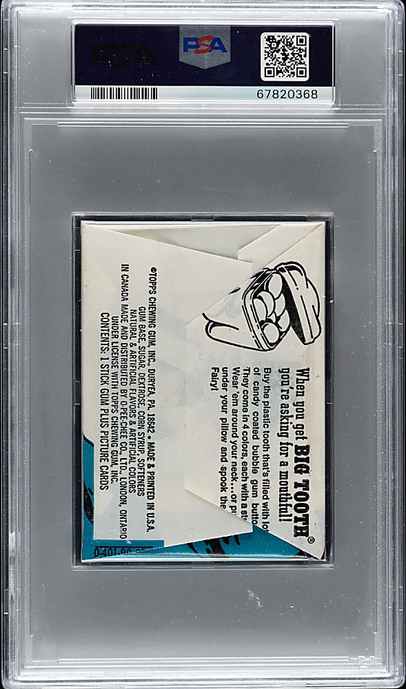 1972 Topps Unopened Wax Pack PSA NM 7