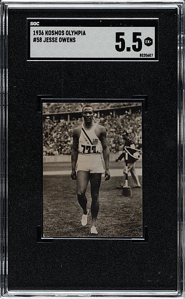1936 Kosmos Olympia 1936 #58 Jesse Owens Rookie SGC EX+ 5.5