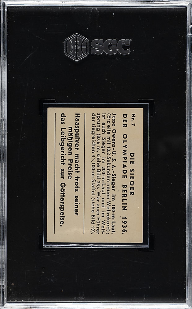1936 Ed. Haas/Die Sieger Der Olympiade Berlin #7 Jesse Owens SGC VG 3