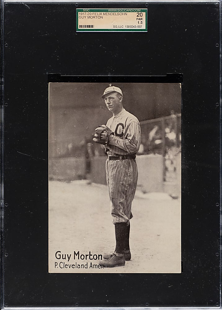 1917-1920 M101-6 Felix Mendelsohn (Sporting News) Guy Morton SGC FAIR 20 - 1 of 2 - Highest Graded!